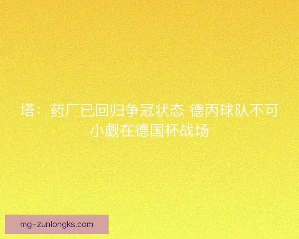塔：药厂已回归争冠状态 德丙球队不可小觑在德国杯战场